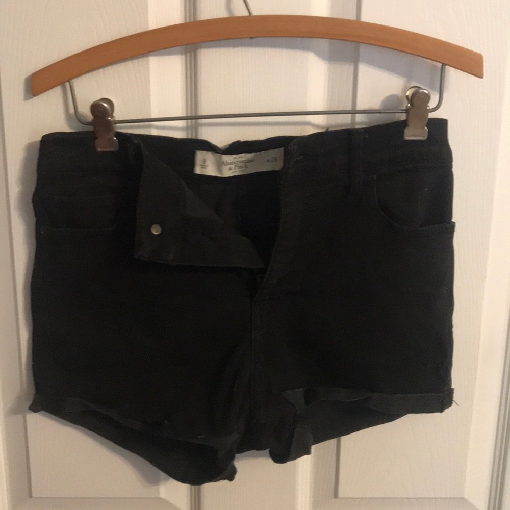 Abercrombie & Fitch black jean shorts